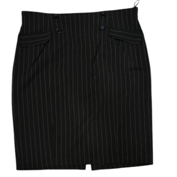 Spiegel Black Pinstriped Skirt,‎ EUC Size 20W. - Picture 2 of 7